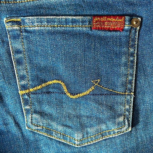 7 FOR ALL MANKIND ~ GWENEVERE Women’s Jeans Skinny Blue ~ 26 - Picture 3 of 8